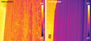 Fig. 4. Comparison of IR thermography images.