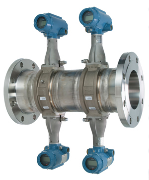 FIG. 3. Vortex meters offer safety and reliability features, such as online-removable sensors to reduce process downtime, which increases personnel safety by preventing exposure to hazardous fluids. Quadruple-vortex meters provide four independent flow measurements in a single meter body for SIS applications.
