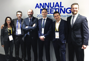 The negotiating partners (l–r): Linda Forese (BHGE), Alberto Rostagno (BHGE), Paolo Accai (BHGE), Jürgen Brenner (HOERBIGER), Claudio Calabrese (BHGE), and Christian Prinz (HOERBIGER). The team also included Antonio Maria Grimaldi and Simone Bassani from BHGE, as well as Harald Stehr and Peter Urszin from HOERBIGER.