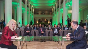 HRH Crown Prince Mohammed bin Salman of Saudi Arabia at the signing in Houston