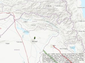 100 Mbpd refinery near Mosul in the northern province of Nineveh. MAP SOURCE: EWA